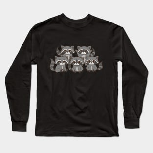 A sweet raccoon gang. Long Sleeve T-Shirt